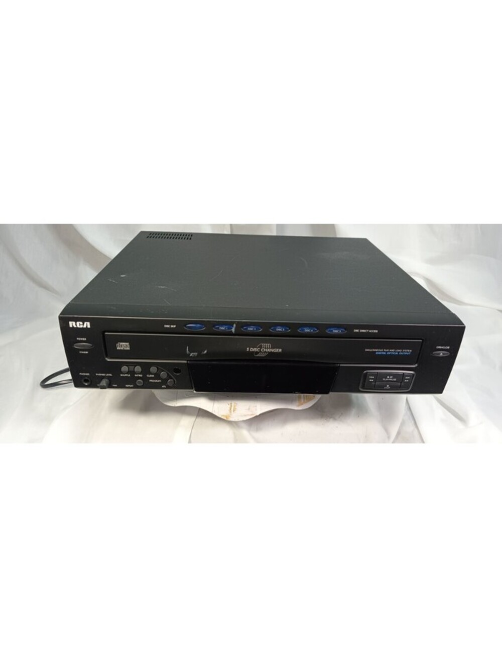 RCA RP-8070B 5-Disc Carousel CD Changer Player Home Audio Black